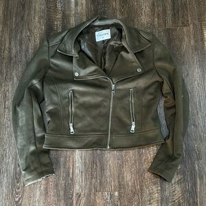 VIGOSS Green Moto jacket - EUC!!!